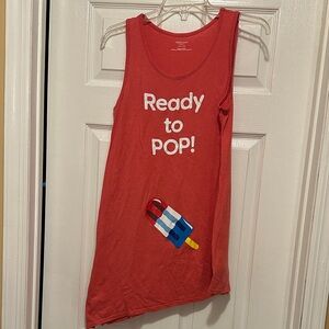 Maternity Red “Ready to Pop” Tank Top